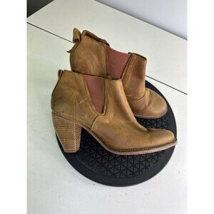 J Shoes Coventry Brown Ankle Boots 39/ 8.5 Chelsea Leathers